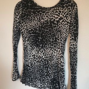 Black and White Leopard Top